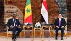 رئيسا مصر والسنغال اتفقا على تعزيز التنسيق لمتابعة تطورات ملف سد النهضة وشهدا توقيع اتفاقيات تعاون بين اللدين