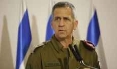 رئيس الأركان الإسرائيلي: قمنا منذ شهر بعملية توغل في دولة مجاورة ليست بعيدة من هنا