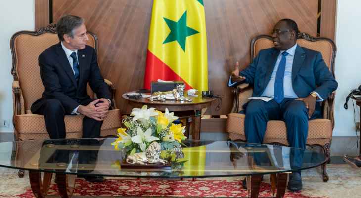 وزير الخارجية الأميركية التقى رئيس السنغال: أكدنا التزاماتنا تجاه مكافحة التغيرات المناخية بالعالم