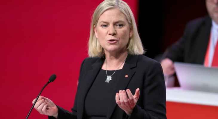 البرلمان السويدي صادق على تعيين أول إمرأة لرئاسة الوزراء
