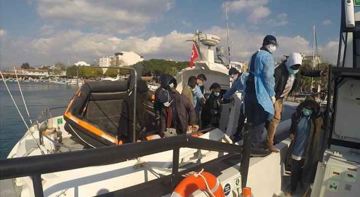 خفر السواحل التركي ضبط 29 مهاجرا غير نظامي قبالة سواحل إزمير