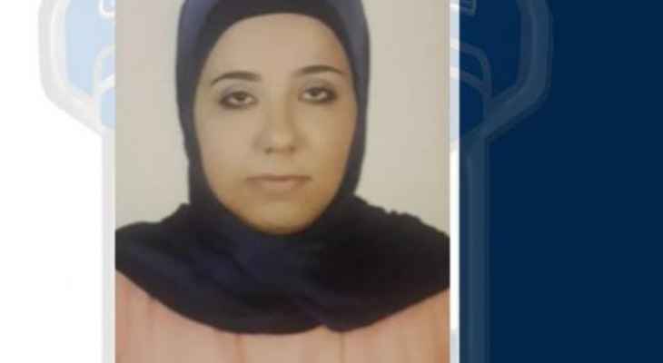 قوى الأمن: تعميم صورة مفقودة غادرت مكان عملها في حلبا ولم تعد